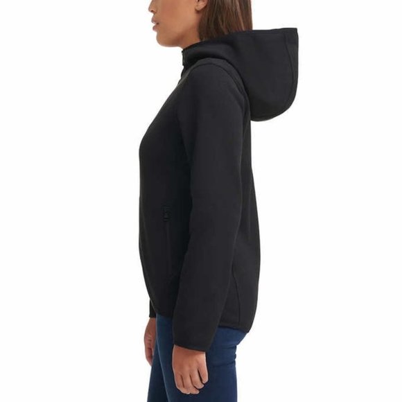 ANDREW MARC Women Full Zip Fleece Jacket--Black - Picture 3 of 11